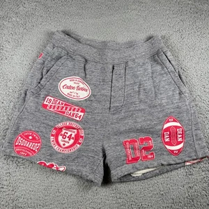 Pantalones Cortos para Hombre Dsquared2 Ds2 Pequeños Gris Bordado Ropa de Calle - Imagen 1 de 9