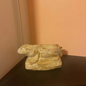 Figura Estatua Tallada Cristal Lagarto Jaspe Natural Tallado a Mano 2+Lbs - Imagen 1 de 6