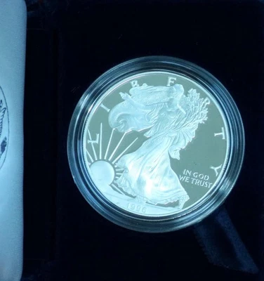 Uncirculated Proof 1996 Philadelphia Mint American Eagle Silver One Dollar - Image 1 of 2