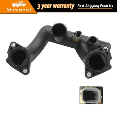 For 1997-2003 Jaguar Vanden Plas XJ8 XK8 Thermostat Cover Outlet Pipe w/Sensor Foto 1 de 4