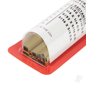 K&S 3406 Square & Rectangle Brass Tubing Assortment Pack 12" x .014" - Picture 1 of 1