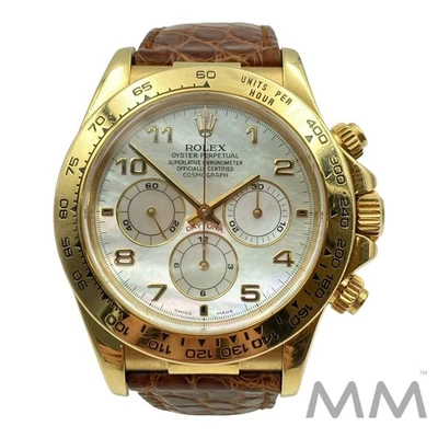 Rolex Daytona 16518 Zenith 18K Yellow Gold 40mm Mother of Pearl Dial 1999 - Image 1 of 4