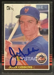 1985 Donruss Baseball John Gibbons #116 RC New York Mets Auto Signed - Picture 1 of 2