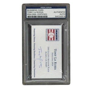 Tony La Russa Autographed Signed National Baseball HOF Business Card PSA - Picture 1 of 2