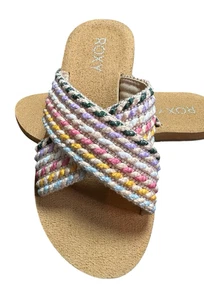 Sandalias sin cordones Roxy Lyla para mujer talla 7 multicolor textil superior y suela nuevas sin etiquetas - Imagen 1 de 10