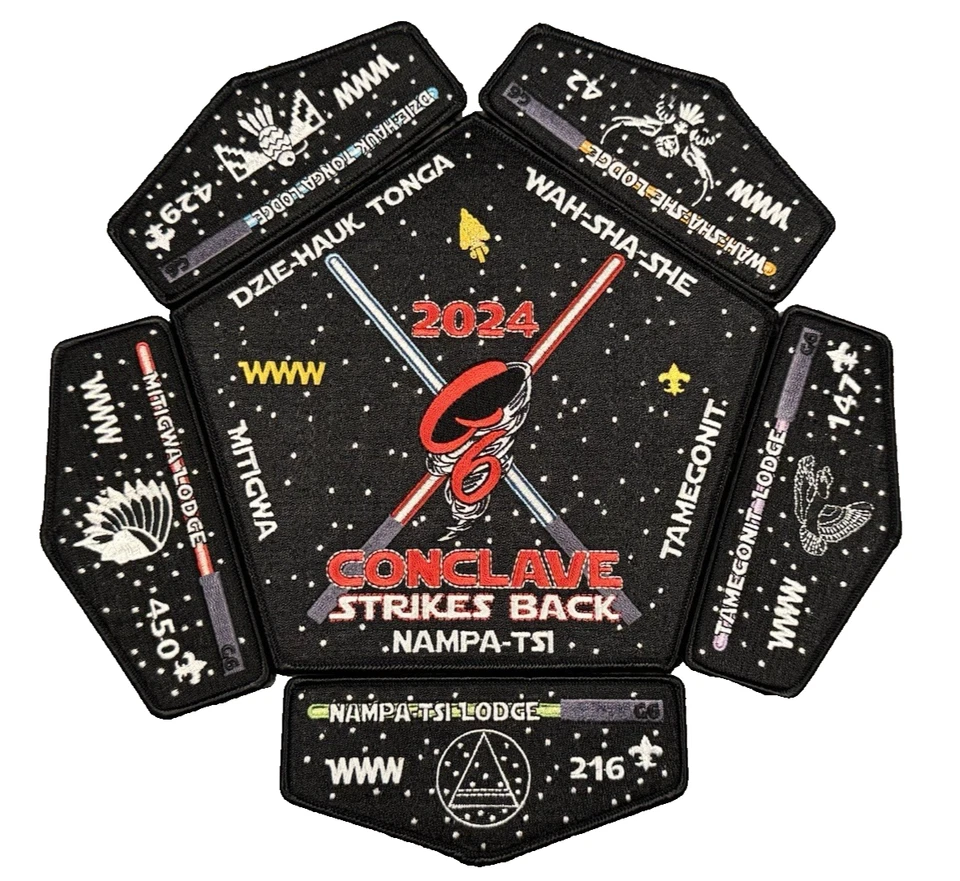 Boy Scout OA Section G6 Star Wars Conclave Lodge Flap Set 147 42 450 429 216 - Image 1 of 1