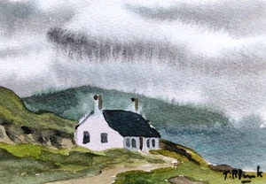 ORIGINAL AQUARELL - Cottage in Irland. - Picture 1 of 1