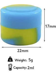 100 2ML Wachs Silikon Konzentrat Behälter Antihaft Öl Gläser Set USA - Bild 1 von 2