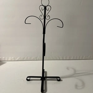 VTG/Retro Black Metal Coffee Cup Tree MUG Holder Holds 4 Cups To Display - Picture 1 of 8