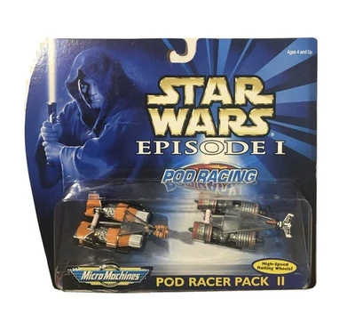 De colección 1998 Star Wars Micro Machines Episodio I Pod Racer Pack II Galoob Foto 1 de 2