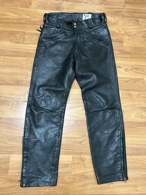 Pantalón Langlitz-ISH de cuero pesado vintage años 50 ajuste W30,32x30,32 Foto 1 de 4
