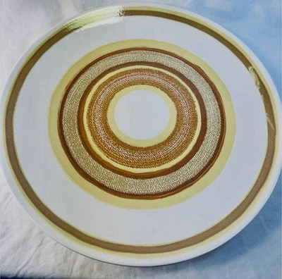 1970s Set of 3 CAVALIER Ironstone 10” Dinner Plates YUMA Pattern Royal China USA - Image 1 of 2
