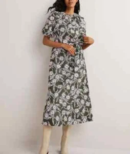 Boden Puff Sleeve Column Midi Dress Size 16 petite D0292-NDLB1 - Picture 1 of 12