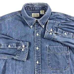 Camisa de trabajo informal vintage Saint John’s Bay para hombre grande de mezclilla con botones Y2K - Imagen 1 de 16