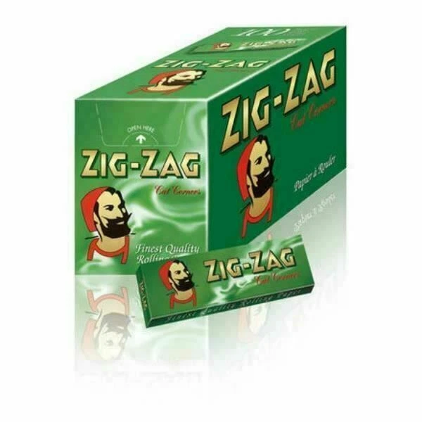 Zig-Zag Cigarette Papers - Green, Pack of 100