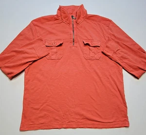 Calvin Klein Herren Langarm 1/4 Zip Body Fit Orange Sweatshirt LARGE - Bild 1 von 9