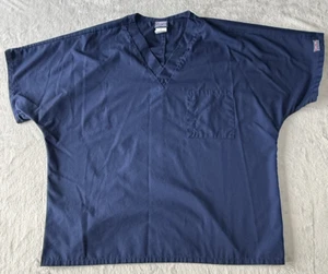 Cherokee Workwear Women's Navy Blue Scrub Top V-Neck Pocket LARGE - Picture 1 of 10