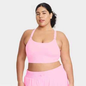 ROSA 1X ODER 2X RACERBACK-SPORT-BH OHNE NAHT MITTLERE UNTERSTÜTZUNG WEICHES TRÄGERTOP MIT PADS NEU MIT ETIKETT - Bild 1 von 3