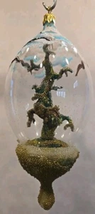 Glass Ornament "Wicked Tree Globe" Hand Painted Made in Poland - Radko Inspired - Picture 1 of 5