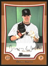 2009 Bowman Orange #175 Greg Smith /250 