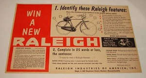 1955 RALEIGH SPORTS TOURIST bicycle ad - Picture 1 of 1