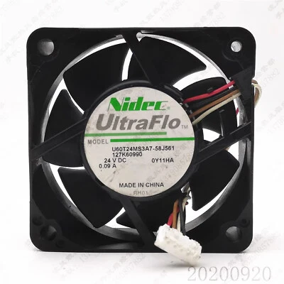 NIDEC U60T24MS3A7-58J561 24V 0.09A 6025 6CM 4-pin radiator fan - Image 1 of 4