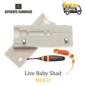 Señuelo de plástico suave para pesca con cebo de sábalo de bebé vivo con molde 56 mm - Imagen 1 de 3