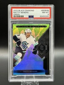 2022 UD Black Diamond Matty Beniers Rookie Green /10 #BDB-MB NM-MT PSA 8 🔥 - Bild 1 von 3