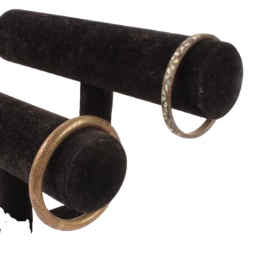 Lote de 2 Pulseras Brazalete Una Turquesa Chips Y La Otra Malla Ambas Latón Foto 1 de 4