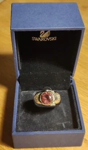 BNIB Swarovski ring with purple and clear crystals - Picture 1 of 11