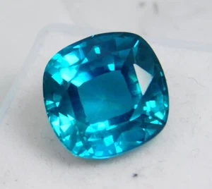 Tormalina Paraiba Naturale 10,70 Ct Verdastro-Blu Taglio Radiante Gemma Certificata - Foto 1 di 5