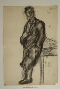 BOZZETTO N° 08-DISEGNATO A MANO LIBERA A CARBONCINO-ARTISTA ANONIMO-ANNI 1930 - Foto 1 di 1
