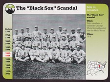 THE BLACK SOX SCANDAL 1919 Chicago White Sox Team Photo 1996 Grolier CARD #54-10