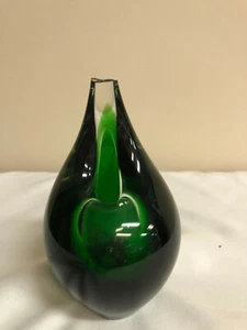 HOLMEGAARD ART GLASS ELONGATED ORCHID VASE 1961, Top broken off. - Picture 1 of 3