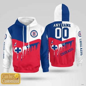 Personalized Cruz Azul Hoodie - Classic Mexican Soccer Sweatshirt Unisex Apparel - Picture 1 of 2