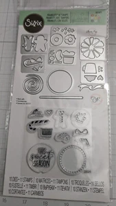 Set fustelle e timbri Sizzix Framelits di Olivia Rose 10/Pkg - Dolci da dessert - Foto 1 di 2
