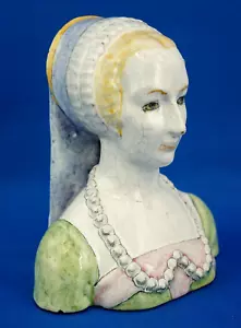 Nanni Valentini ARCORE CERAMIC ITALY Majolika Bust Queen Claude of France 1900 - Picture 1 of 24
