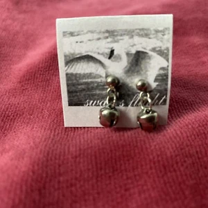 Kleine Mädchen Weihnachten Silber Jingle Bell Ohrringe Sterling Post Holiday Xmas - Bild 1 von 7