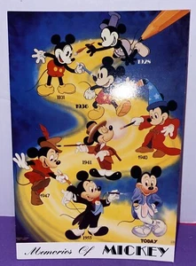 Vintage Walt Disney Mickey Mouse Memories Of Mickey Postcard 1928-Today Made USA - Picture 1 of 2