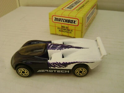 1993 MATCHBOX SUPERFAST MB62 PURPLE/WHITE OLDSMOBILE AEROTECH NEW IN BOX - Image 1 of 4