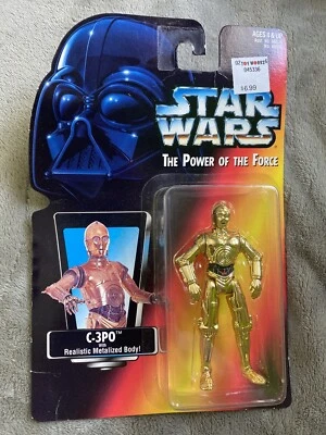 Kenner Star Wars The Power Of The Force c-3po Realistic Metalized Body Action... - Image 1 of 4