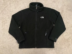 North Face Fleece Sweatshirt Youth Boys Medium Black Full Zip Outdoor - Picture 1 of 7