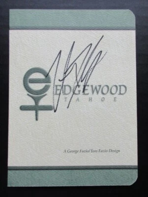 TRENT DILFER Signed EDGEWOOD TAHOE Scorecard-RAVENS/BUCS - Image 1 of 2