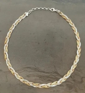 MILOR ITALY Tricolor Kette 925 Silber, 46 cm - Bild 1 von 12