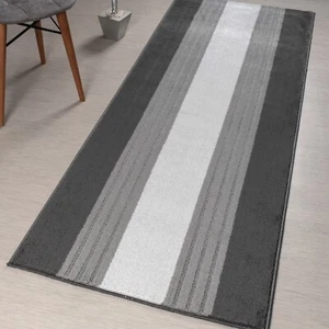 Custom Size Hallway Runner Rug, Non Slip,  26 Wide X Your Choice of Length, Grey - Picture 1 of 6