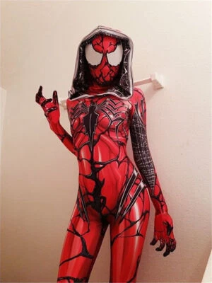 Dama Veneno Mono con Capucha Hombre Araña Gwen Stacy Disfraz Juegos con disfraces Traje de Halloween Foto 1 de 4