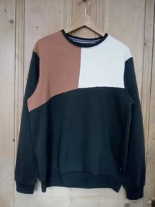 Mezcla Copenhague Color Block Sudadera Jumper Hombres Grande Mezcla Algodón Verde - Imagen 1 de 7