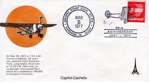 50TH ANNIVERSARY LINDBERGH FLIGHT,  HAMMOND, IN  1977  FDC18309 - Picture 1 of 1