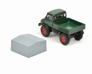 1:64 for Schuco FOR Mercedes For Benz For Unimog U406 darkgreen Truck Pre-built - Picture 1 of 4
