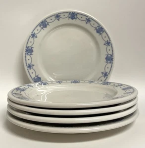 5 VTG Syracuse China Blue Adam Restaurant Ware Dinner Plates 9 7/8” Railroad - Picture 1 of 12